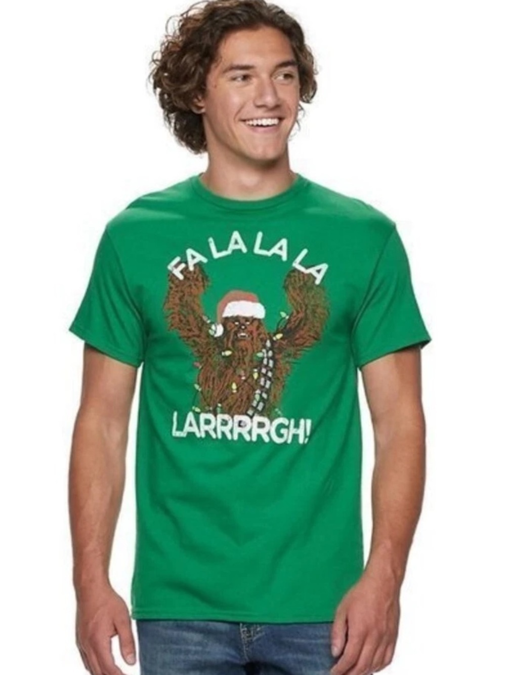 Men’s Star Wars Chewbacca Christmas T-Shirt‎ Size Small New With Tags